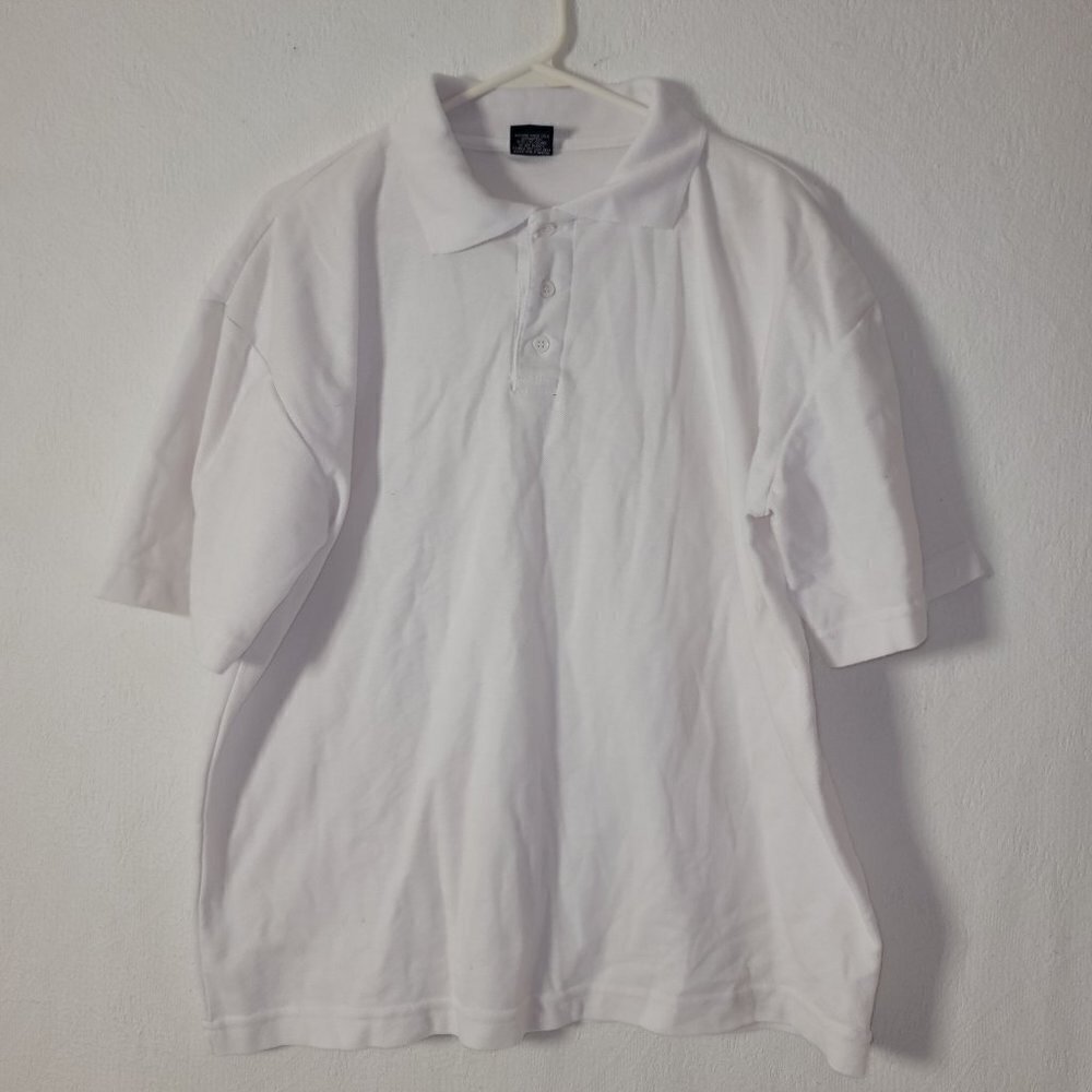 297. NSI Short Sleeve Polo Shirt White Sz L
